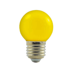 LED žiarovka s okrúhlou žiarovkou E 27 žltá