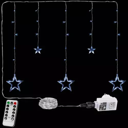 Vianočná LED reťaz – hviezdy so 61 LED diódami