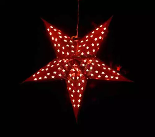 Krásna vianočná osvetlená hviezda