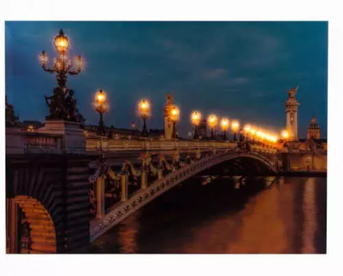 LED obraz Golden Bridge 700×500 mm