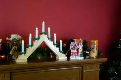 Led vianočný svietnik s LED diódami