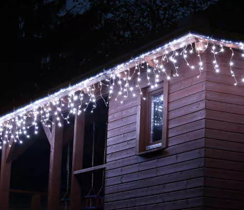 Vianočná svetelná reťaz – 10 m, 400 LED, studená biela