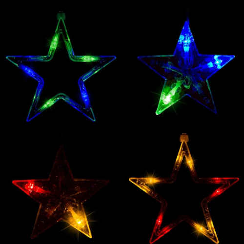 Farebné svetelné hviezdy LED